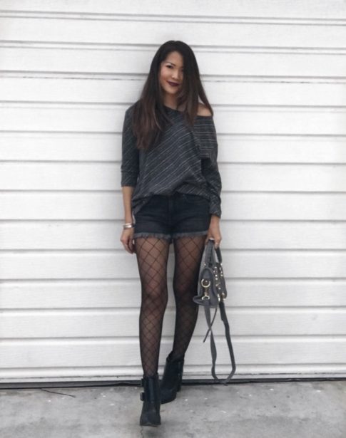 GOING GRAY IN FISHNETS STREET MADONNA